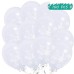 PIBIMoicy 100 Pieces Snowflake Balloons - Transparent Winter Wonderland Holiday Christmas Xmas Birthday Party Decorations Supplies Snowflakes Wall Decor