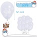 PIBIMoicy 100 Pieces Snowflake Balloons - Transparent Winter Wonderland Holiday Christmas Xmas Birthday Party Decorations Supplies Snowflakes Wall Decor