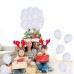 PIBIMoicy 100 Pieces Snowflake Balloons - Transparent Winter Wonderland Holiday Christmas Xmas Birthday Party Decorations Supplies Snowflakes Wall Decor