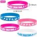 PIBIMoicy 24PCS Ice Skating Silicone Bracelet Party Favors -Ice Skating Rubber Bracelet Party Supplies Decorations Snow Birthday Baby Shower Party Gifts