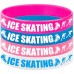 PIBIMoicy 24PCS Ice Skating Silicone Bracelet Party Favors -Ice Skating Rubber Bracelet Party Supplies Decorations Snow Birthday Baby Shower Party Gifts