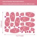 PIBIMoicy 16PCS Valentines Day Footprints Floor Decals Heart Foot Floor Clings Self-Adhesive Valentine's Day Party Decorations Supplies Favors Sticker for Floor Home Window Wall Decor(8 Pairs)