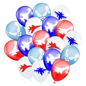 PIBIMoicy 50 Pieces Fighter Jet Top Gun Balloons - for Airplane Military Aircraft Plane Baby shower Party Favors Supplies Decorations Balloon