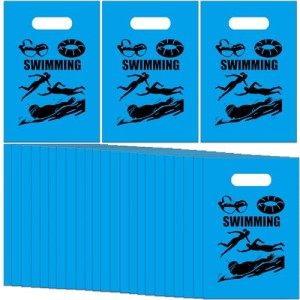 PIBIMoicy PIBIMoicy 50PCS Swimming Goodie Bags Party Favors -Swimming Themed Plastic Gift Party Supplies Swimming Candy Bag Sport Birthday Baby Shower Party Decorations